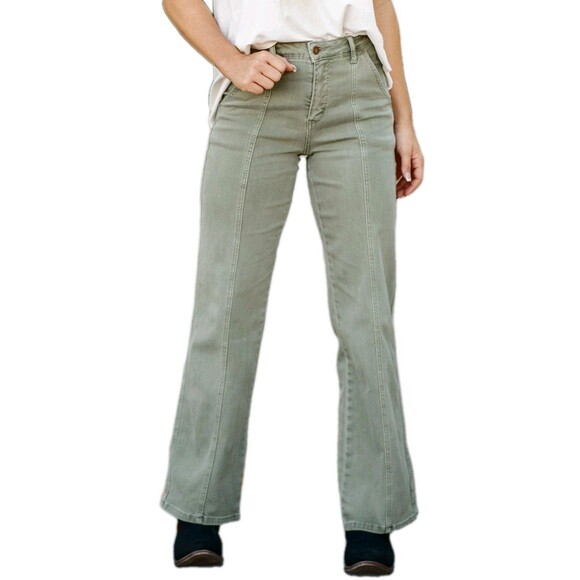 Judy Blue Greenwich High Rise Front Seam Stretch Denim Jeans Women’s 22W Sage - Picture 3 of 16